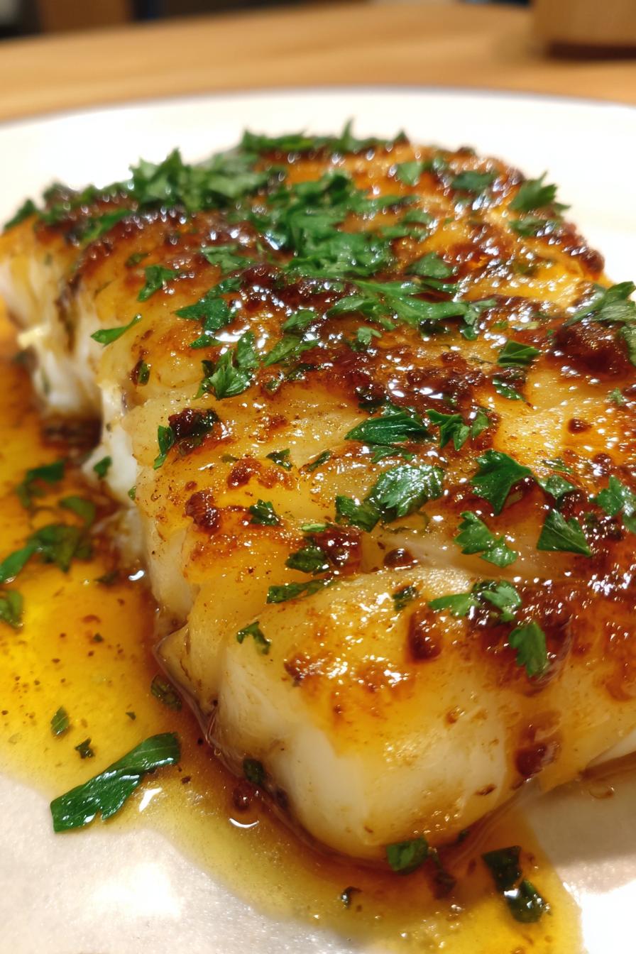 baked honey marinated cod - detail 2