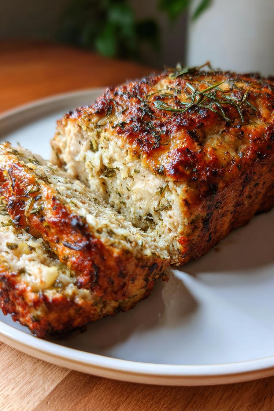 garlic parmesan chicken meatloaf - detail 1