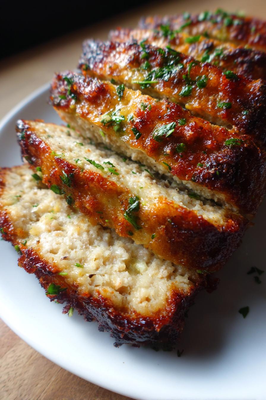 garlic parmesan chicken meatloaf - detail 2