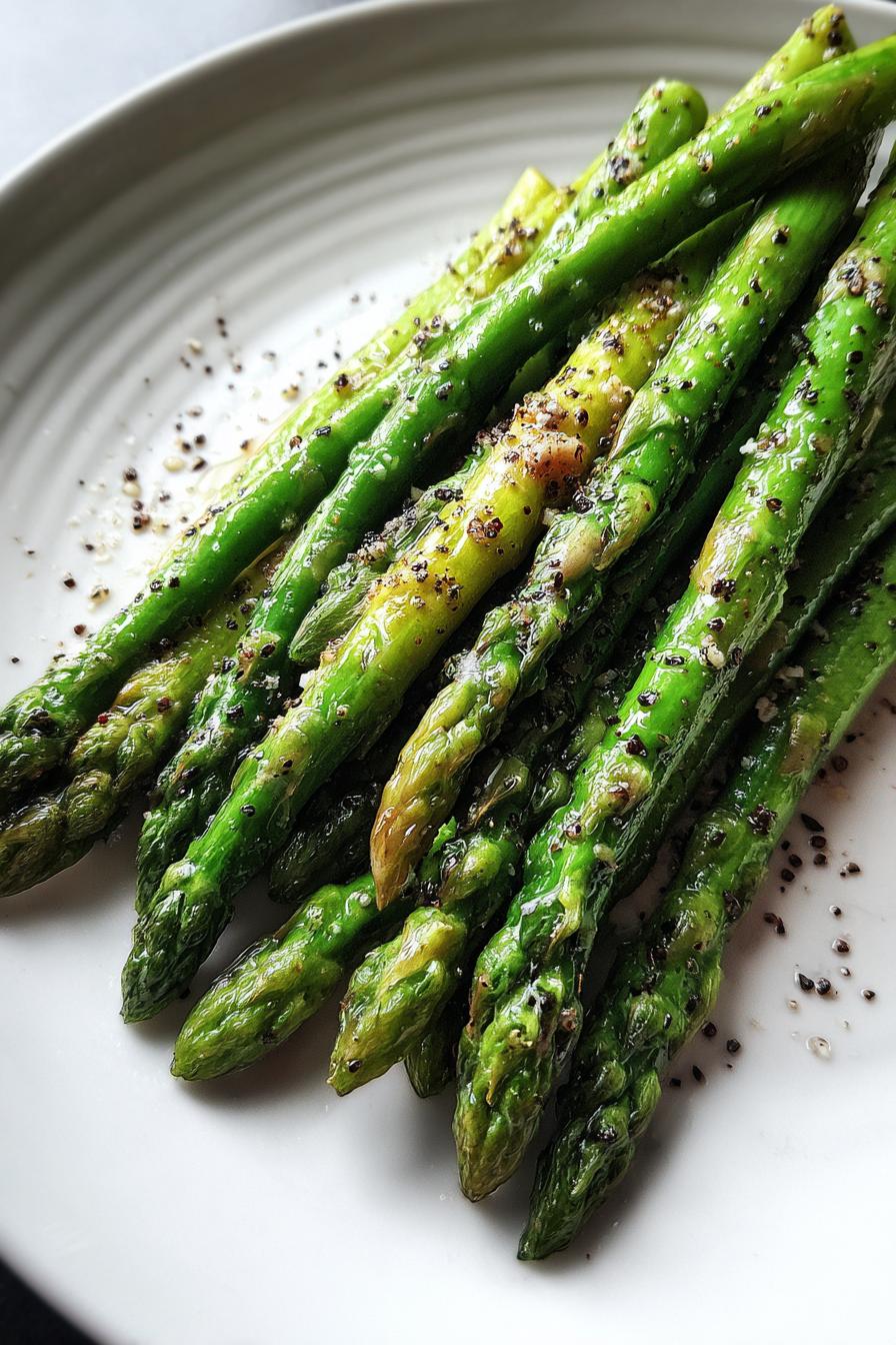 grilled asparagus in foil