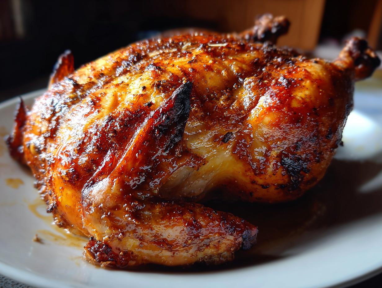 smoked whole chicken - detail 1