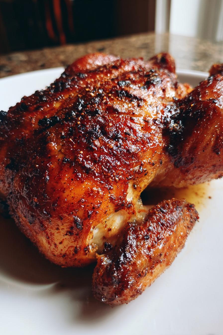 smoked whole chicken - detail 2