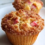 rhubarb muffins with cinnamon sugar topping