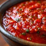 homemade marinara sauce with fresh tomatoes